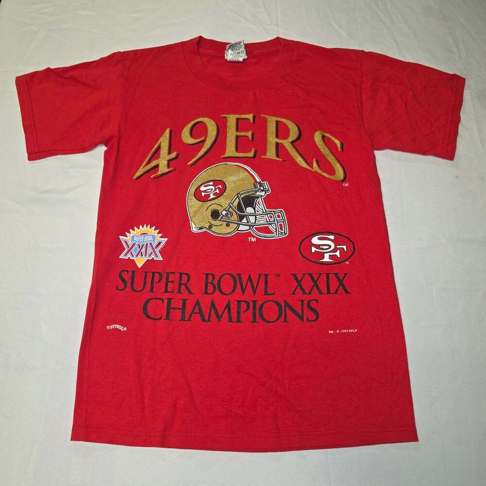Vintage 1995 San Francisco 49ers Super Bowl XXIX Champs Shirt Deadstock Nutmeg